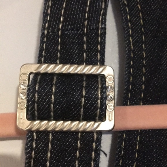 COOGI Jeans Vintage 90s Dark Denim overall skirt - Picture 5 of 9